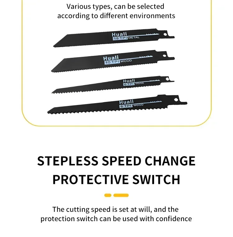 Dewalt 20V Brushless Electric 2800RPM Cordless Reciprocating Saw Saw Multifunctional Metal Wood Pipe Cutting Saw Power Tool