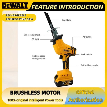 Dewalt 20V Brushless Electric 2800RPM Cordless Reciprocating Saw Saw Multifunctional Metal Wood Pipe Cutting Saw Power Tool