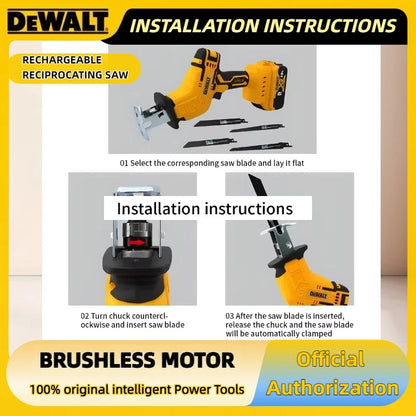 Dewalt 20V Brushless Electric 2800RPM Cordless Reciprocating Saw Saw Multifunctional Metal Wood Pipe Cutting Saw Power Tool