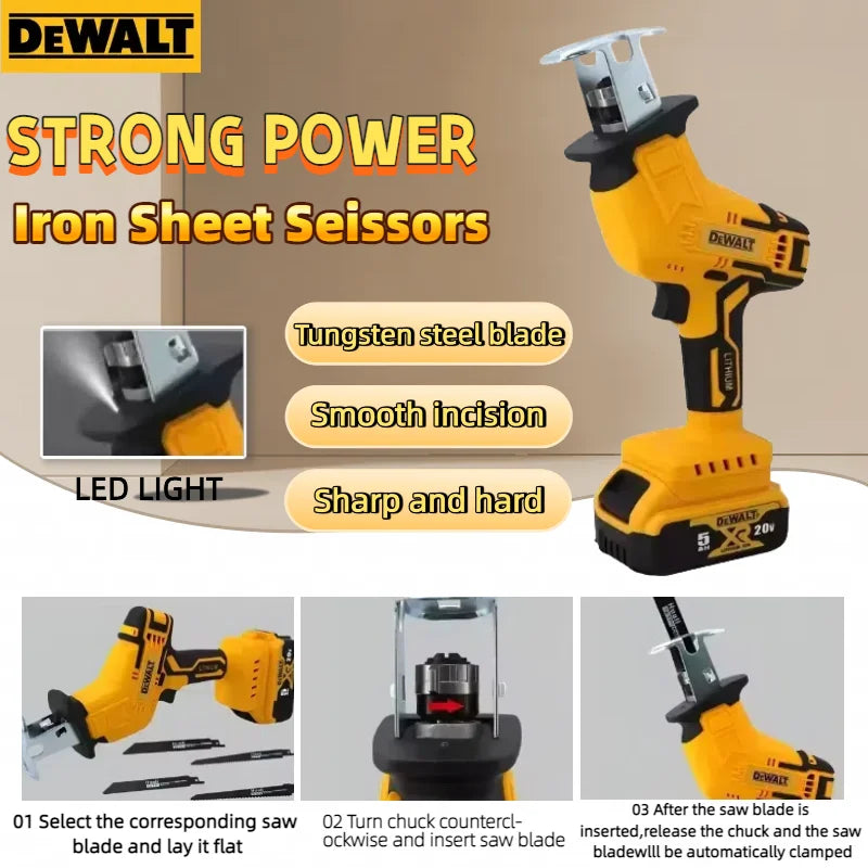 Dewalt 2800RPM 3999W Brushless Electric Saw 20V Cordless Electric Reciprocating Saw Metal Wood Pipe Cutting Saw Power Tools