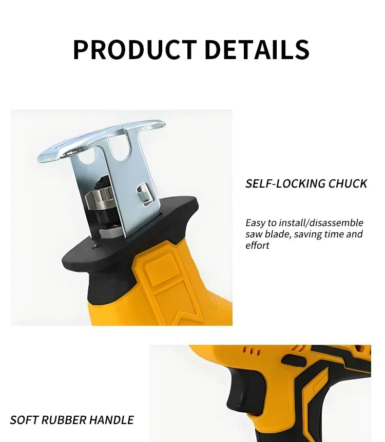 Dewalt 20V Brushless Electric 2800RPM Cordless Reciprocating Saw Saw Multifunctional Metal Wood Pipe Cutting Saw Power Tool